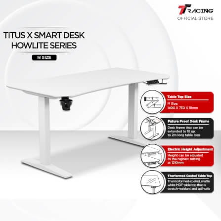 โต๊ะปรับระดับ TTRACING TITUS X SMART DESK 1.4M สี HOWLITE_1